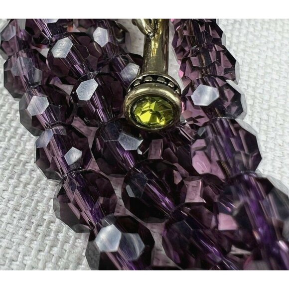 Heidi Daus Multi Color Multi Stone Crystal Necklace 48"L 2.9 Oz Signed Designer - Picture 10 of 13